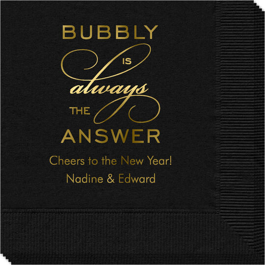 Bubbly is the Answer Napkins